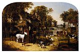 Idyll Canvas Paintings - An English Farmyard Idyll